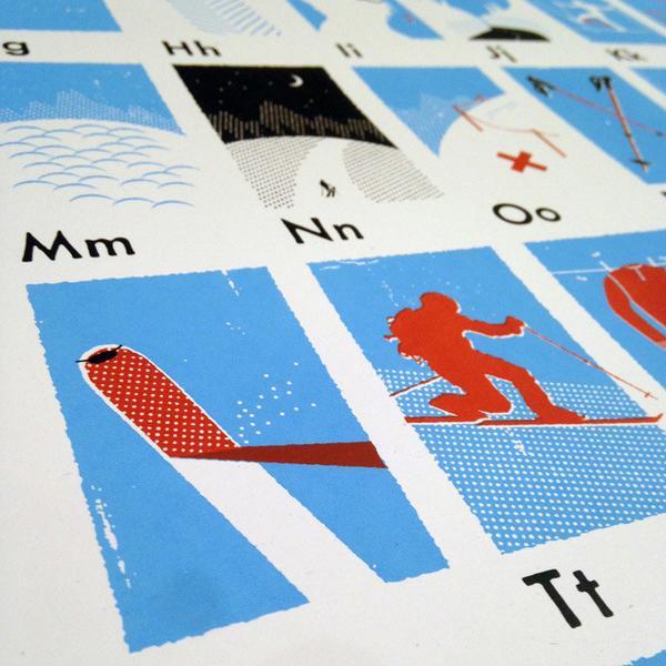 Modern Kids Design My Outdoor Alphabet Skier